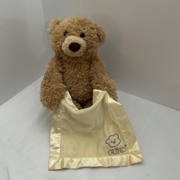 Baby‎ Gund Peek-A-Boo Bear Animated Plush Toy Stuffed Animal Blanket - Picture 1 of 4